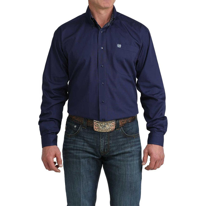 Men's Royal Solid Long Sleeve Shirt