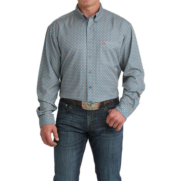 Men's Blue Print ArenaFlex Long Sleeve Shirt