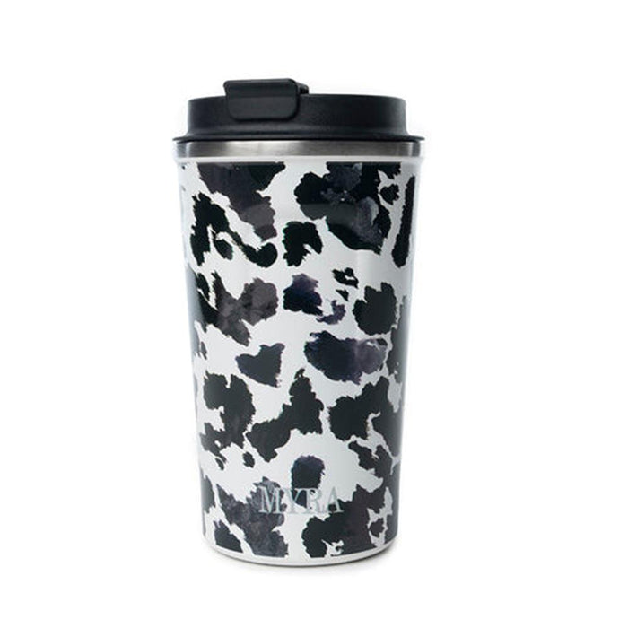 Western Trail Brew Stainless Steel Mug Black Leopard
