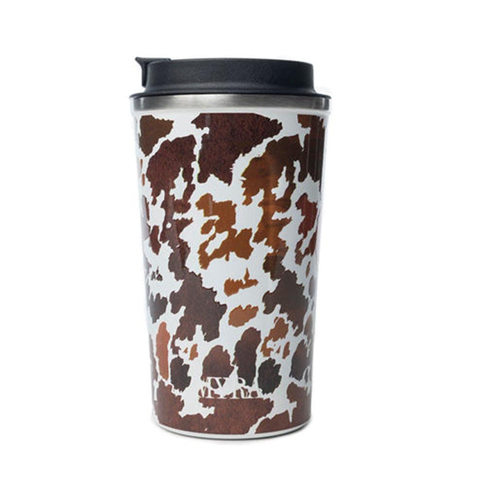 Western Trail Brew Stainless Steel Mug Brown Leopard