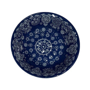 Patchwork Bandana Melamine Bowl Indigo Medallion Bowl 4pc
