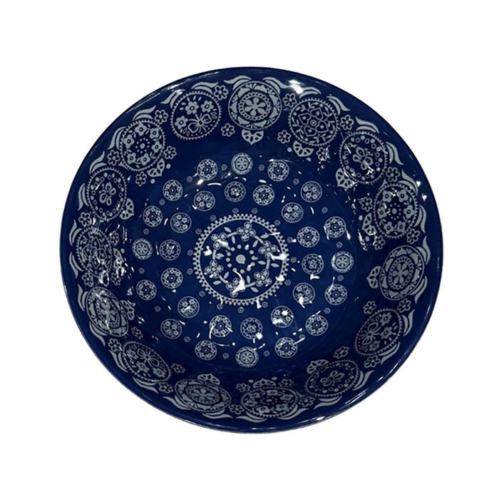 Patchwork Bandana Melamine Bowl Indigo Medallion Bowl 4pc