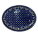 Patchwork Bandana Melamine Serving Platter Indigo Bandana Paisley Rim