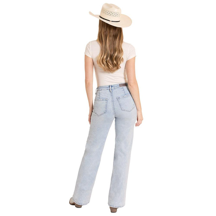 Women's Light Wash Relaxed Wide Leg Jeans