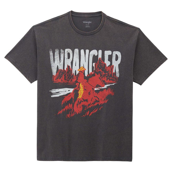 Men's Charcoal Cowboy Logo Tee Shirt