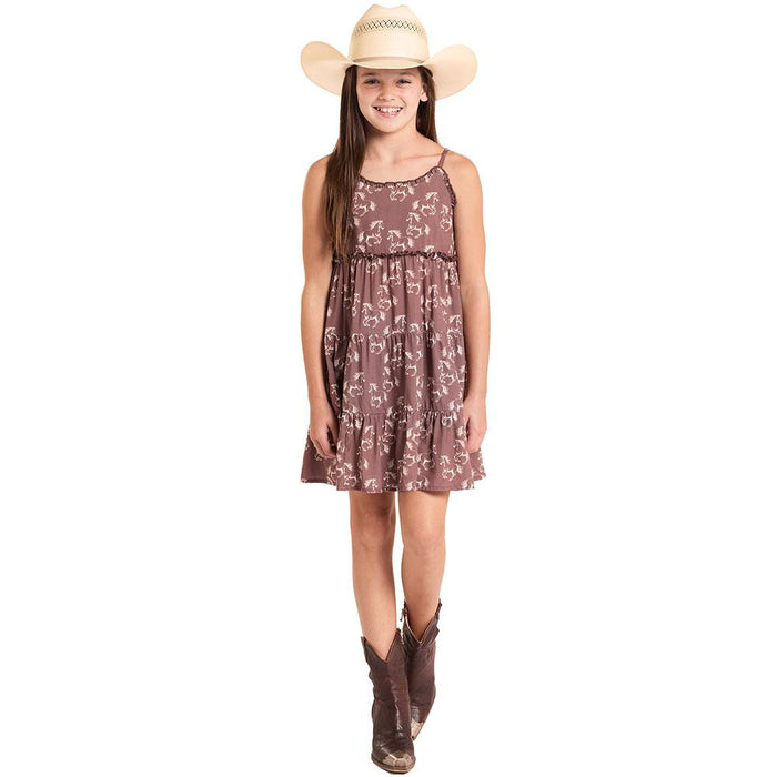 Girl's Horse Print Dress
