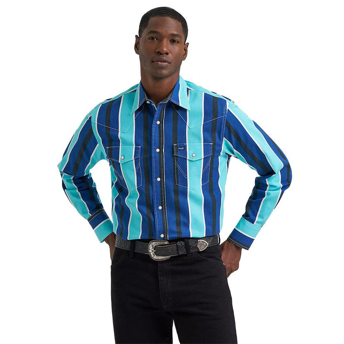 Men's Blue Striped Vintage Shirt