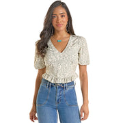 Women's Jade Floral Print Top