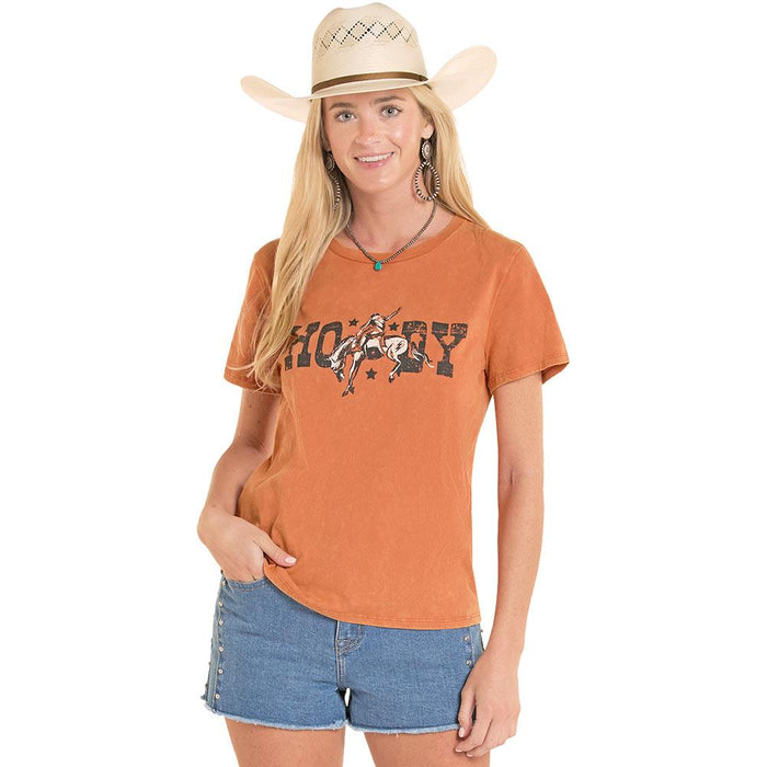 Women's Orange Howdy Tee Shirt