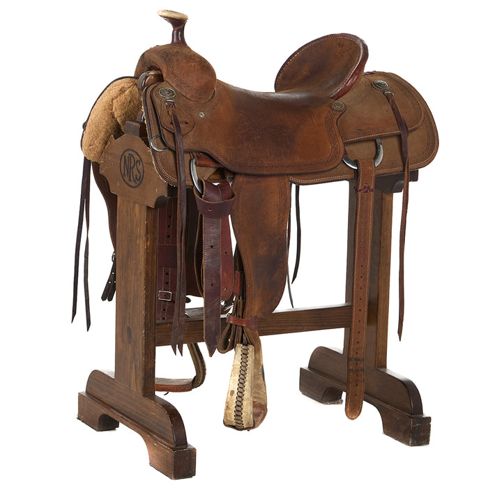 Used 17in Full Border Stamp Team Roper