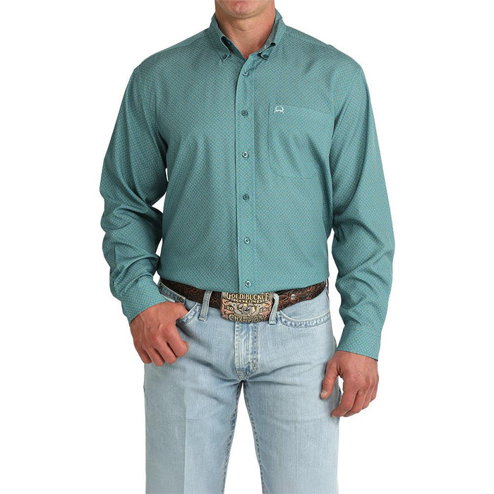 Men's Teal Arena Flex Long Sleeve Shirt