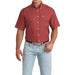 Men's Red Print ArenaFlex Short Sleeve Shirt