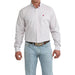 Men's White Plaid Long Sleeve Shirt