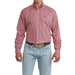 Men's Pink Printed Long Sleeve Shirt