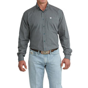 Men's Teal Print Long Sleeve Shirt