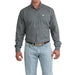 Men's Teal Print Long Sleeve Shirt