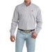 Men's White Stripe Long Sleeve Shirt