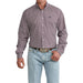 Men's Long Sleeve Purple Print Shirt