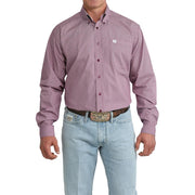 Men's Purple Print Long Sleeve Shirt