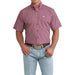 Men's Purple Print Short Sleeve Shirt