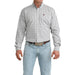 Men's Grey Plaid Long Sleeve Shirt