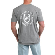 Men's Grey Horseshoe Cowboy Country Tee Shirt