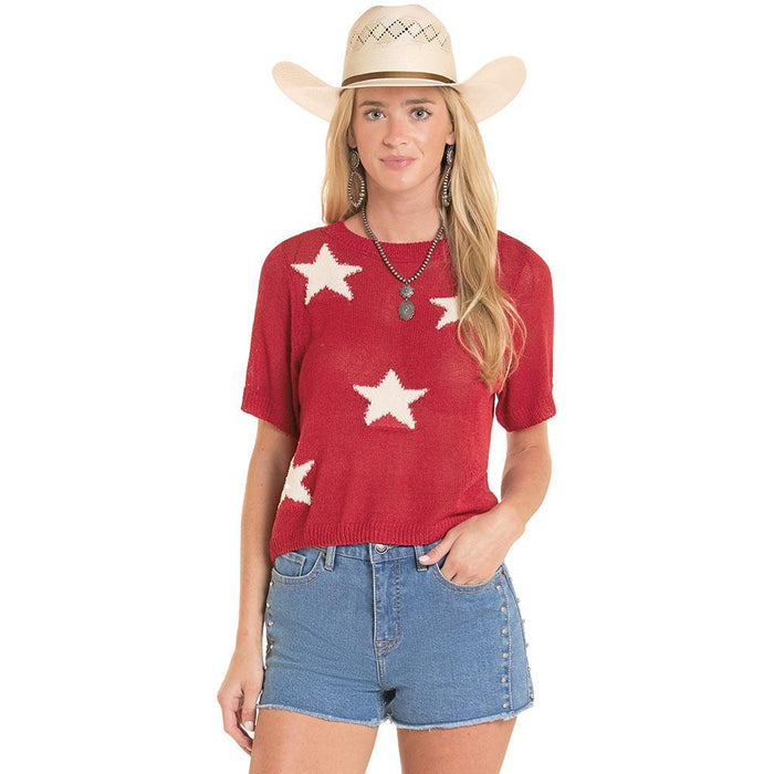 Women's Red Star Sweater Top