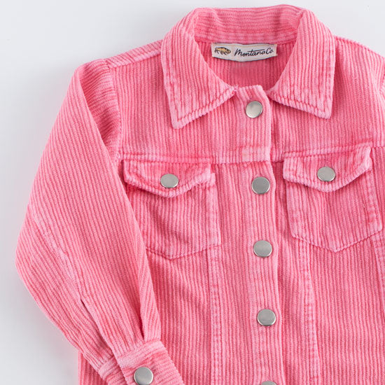 Montanaco Girls' Pink Corduroy Jacket