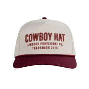 Men's Maroon Cowboy Hat Cap