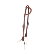 Premium Single Ear Headstall with Floral Buckles