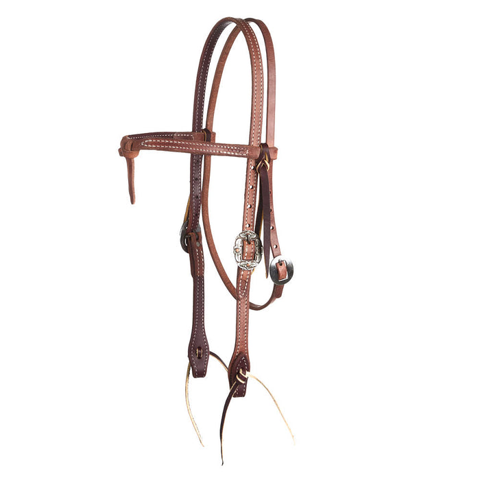 Premium Knotted Browband Headstall with Floral Buckles