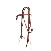 Premium Knotted Browband Headstall with Floral Heel Buckles