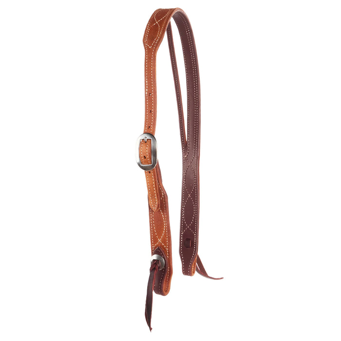 Figure 8 Stitch Roughout Golden Skirting Latigo Lined Slit Ear Headstall