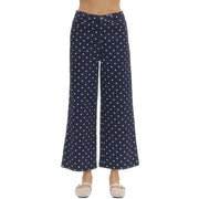 Women's Navy Polka Dot Ankle Pants