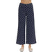 Women's Navy Polka Dot Ankle Pants