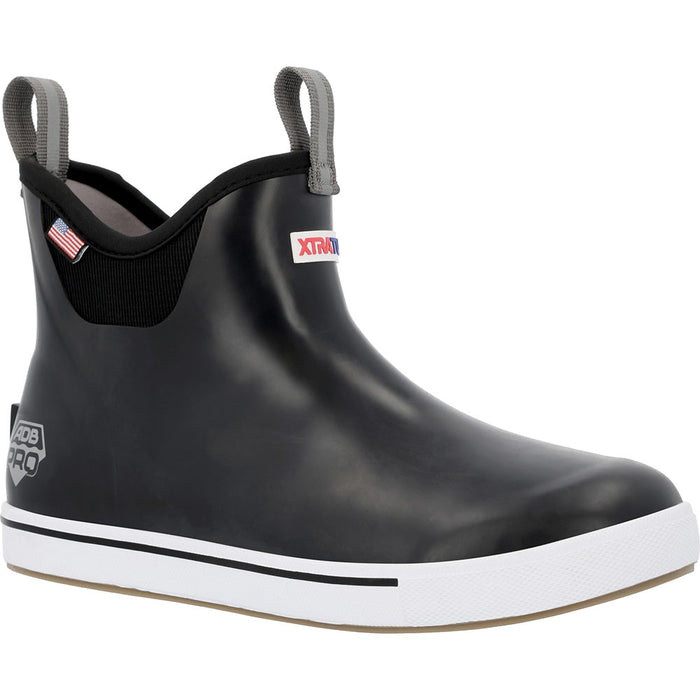 Men's Ankle Deck Boot Pro Triple Dip Black Slip On