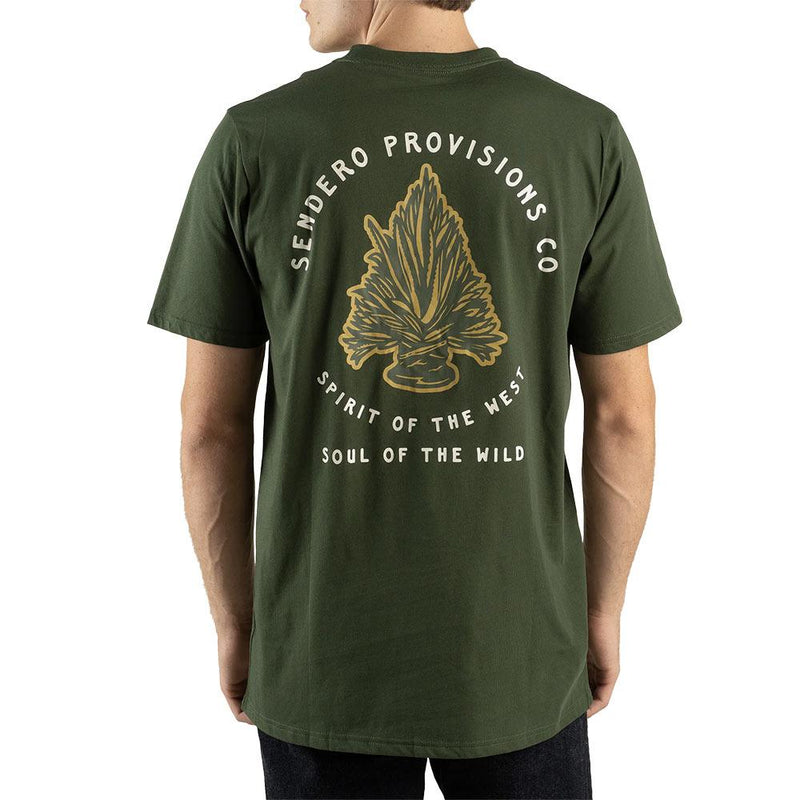 Men's Army Green Sendero Head Tee Shirt