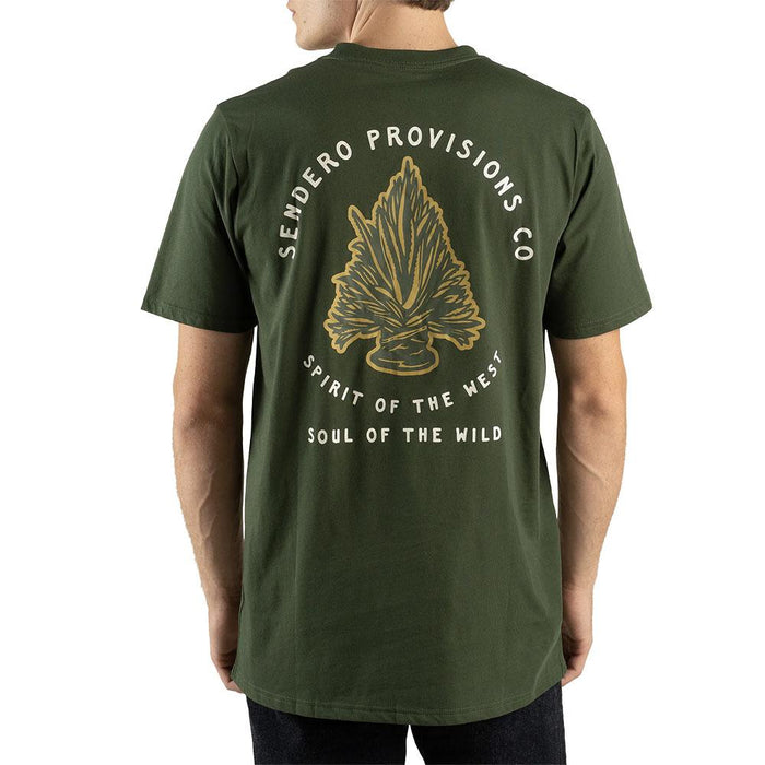 Men's Army Green Sendero Head Tee Shirt