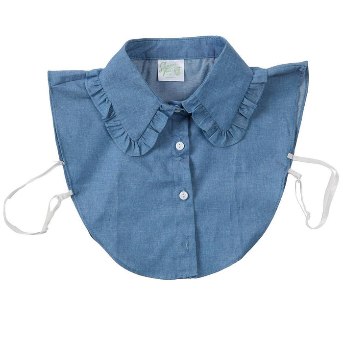Denim Ruffle Collar