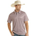 Men's Red Geometric Print Performance Polo