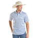 Men's Blue Geometric Print Performance Polo