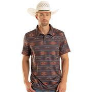 Men's Charcoal Aztec Polo