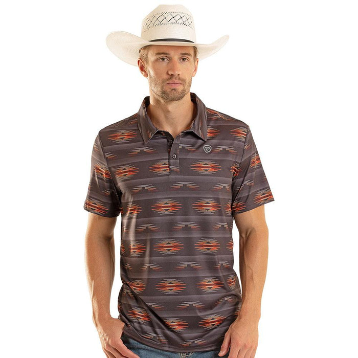 Men's Charcoal Aztec Polo
