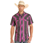 Men's Black Stripe Tek Western Shirt