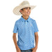Boy's Blue Mini Aztec Polo