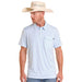 Men's White Striped Polo