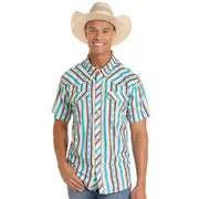 Men's White Aztec Tek Western Shirt