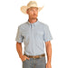 Men's Blue Geometric Print Performance Shirt