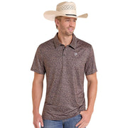 Men's Dark Brown Camo Polo