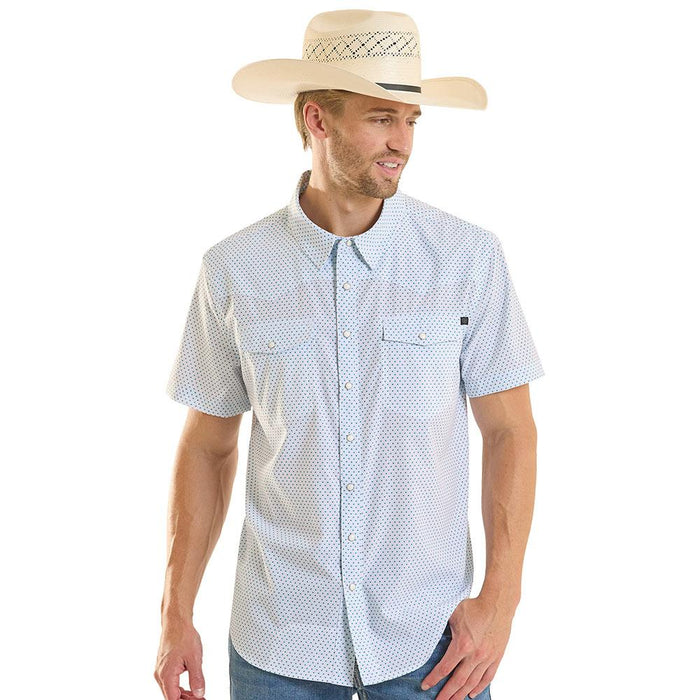 Men's White Geo Tek Western Shirt